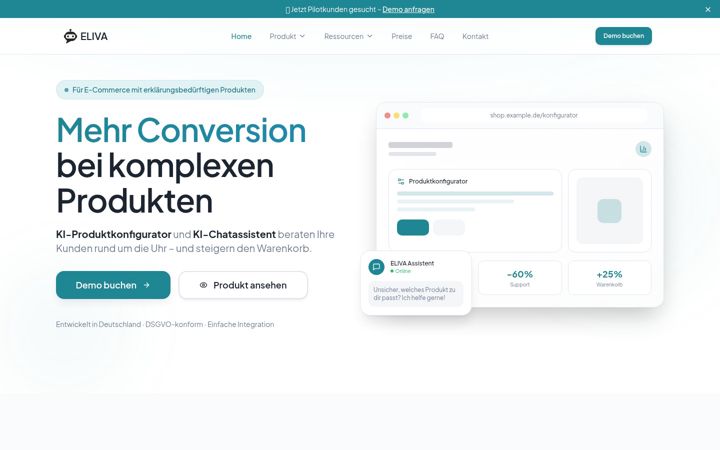 Screenshot of eliva.ai
