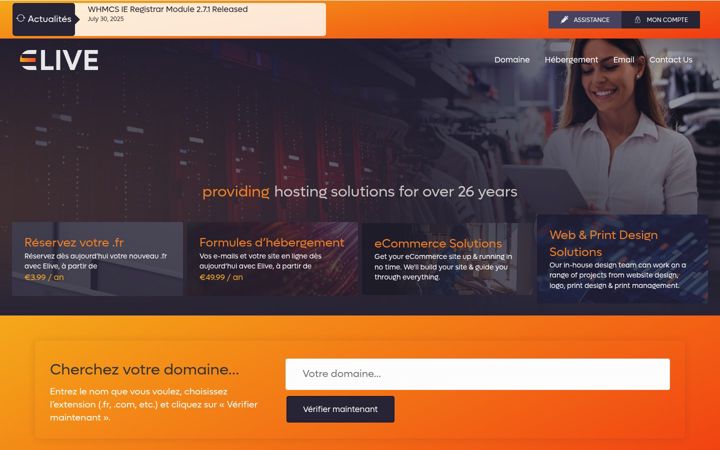 Screenshot ta' elive.fr