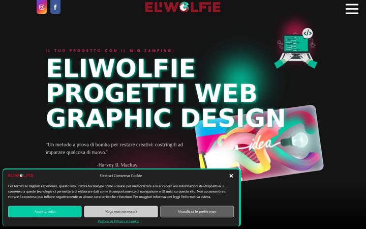 Screenshot of eliwolfie.com