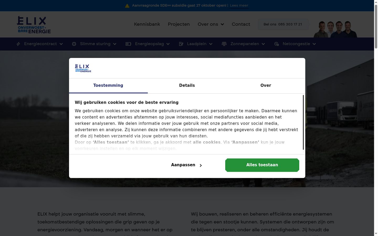 Snímek obrazovky baneru souhlasu zobrazeného před jakoukoli interakcí