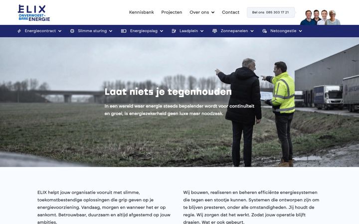 Snímek obrazovky elix.nl