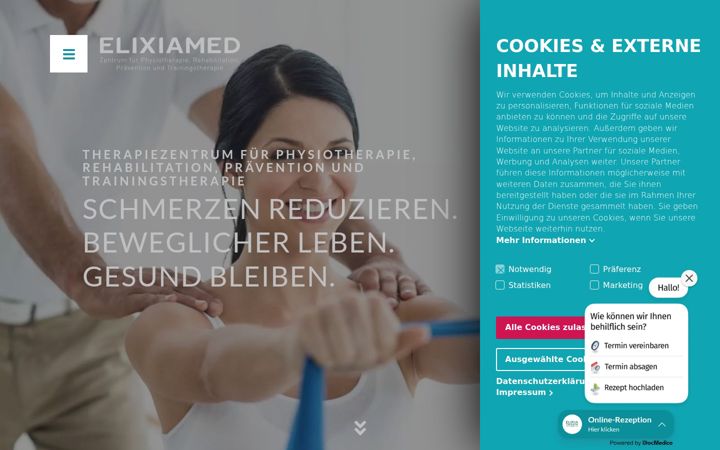 Screenshot of elixiamed.de