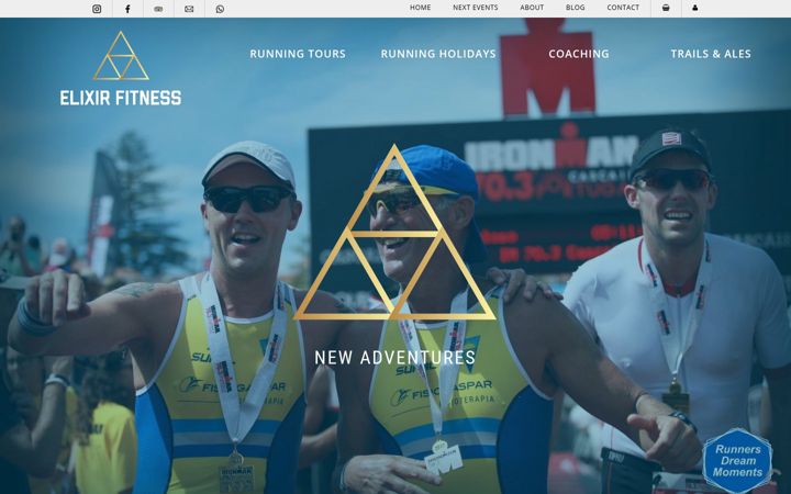Screenshot of elixir-fitness.com