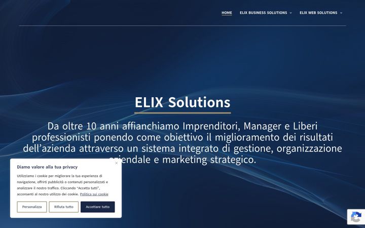 Screenshot of elixsolutions.it