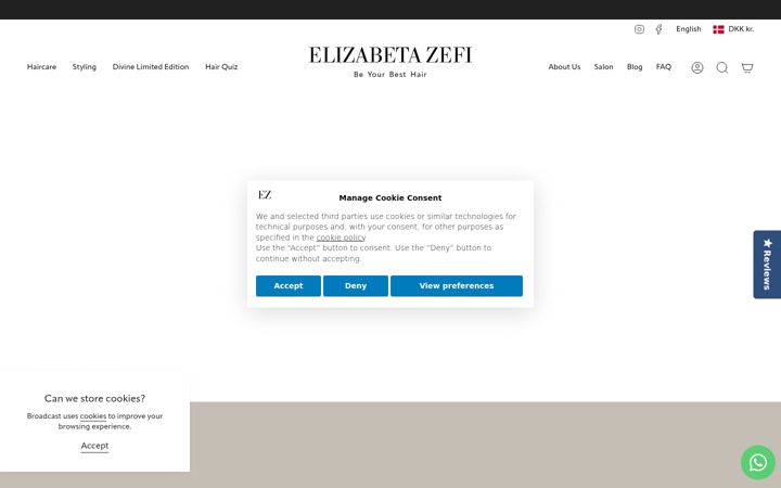 Screenshot of elizabetazefi.com
