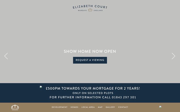 Ekraanipilt saidist elizabeth-court.co.uk