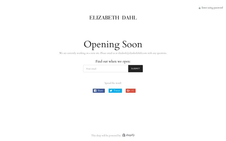 Screenshot of elizabethdahl.com
