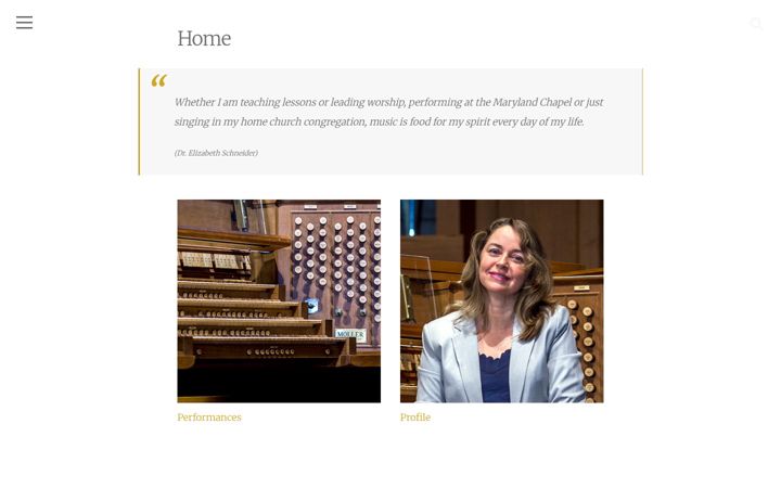 Screenshot of elizabethorganist.com