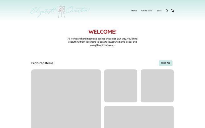 Screenshot of elizabethovertonarts.com