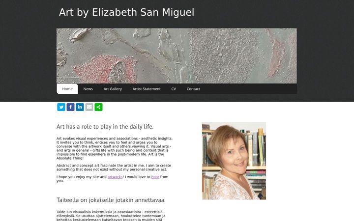 Screenshot of elizabethsanmiguel.com