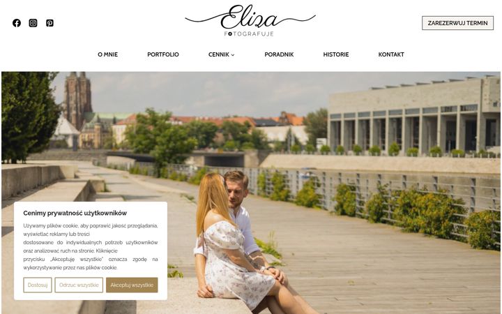 Snímek obrazovky elizafotografuje.pl