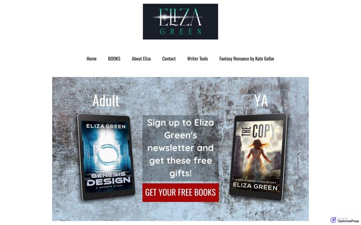 Screenshot of elizagreenbooks.com