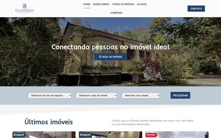 Екранна снимка на elizamedeirosimoveis.com.br