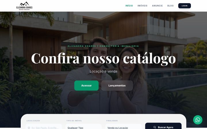 Screenshot of elizandrasoares.com.br