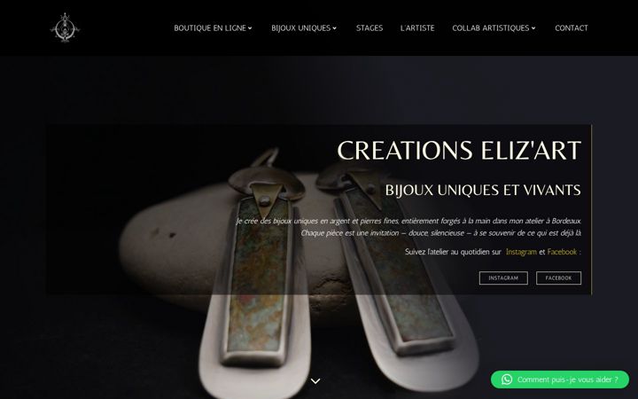 Screenshot ta' elizart.fr