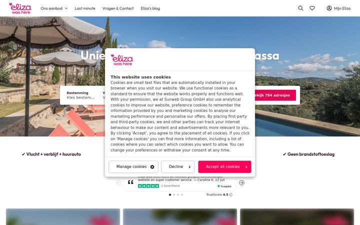 Screenshot of elizawashere.nl