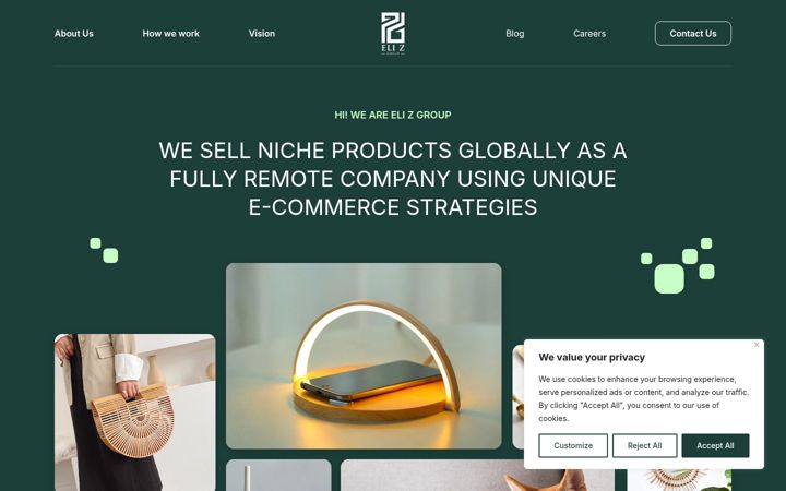 Screenshot of elizeta.com
