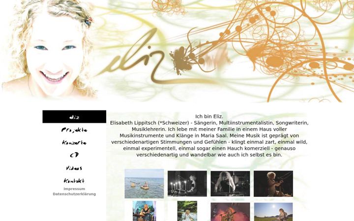 Screenshot von elizmusic.at