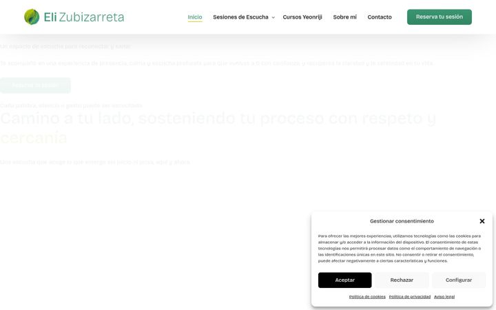 Screenshot of elizubizarreta.com