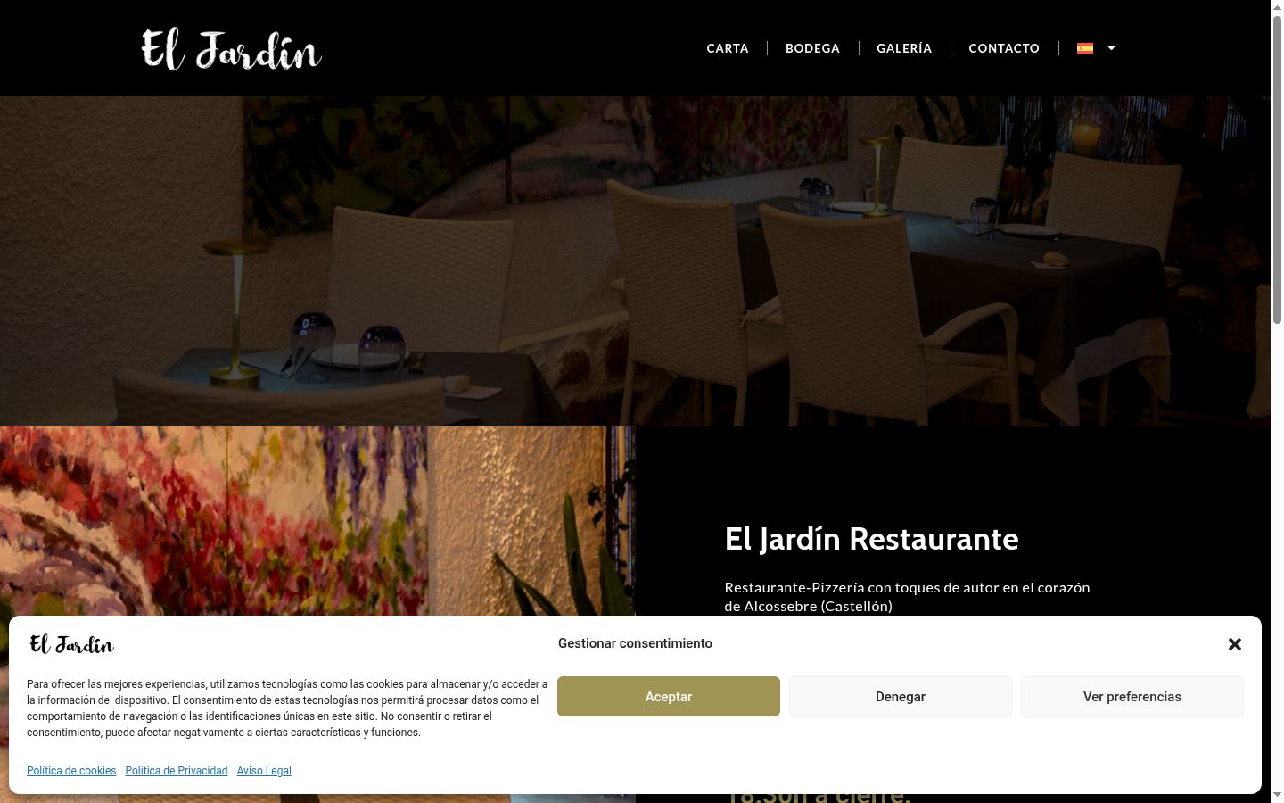 Capture d'écran de la bannière de consentement affichée avant toute interaction