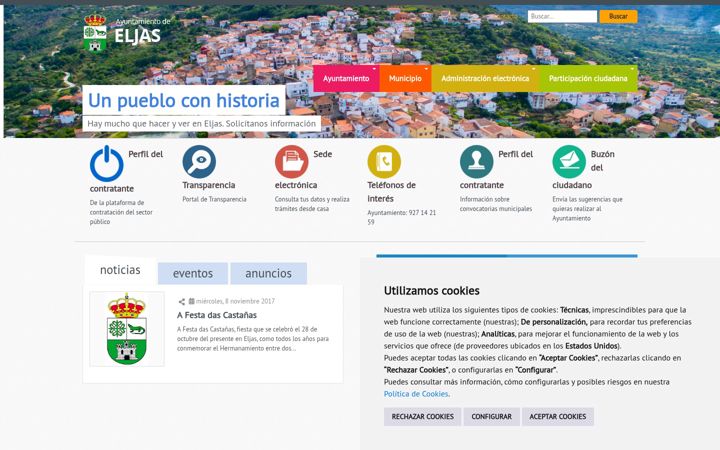 Екранна снимка на eljas.es