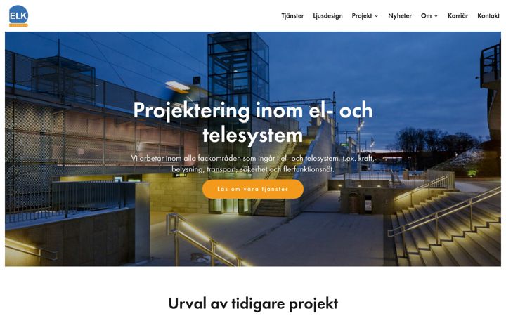Ekraanipilt saidist elk.se