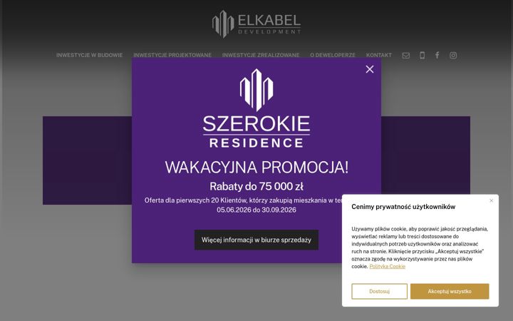 Snímek obrazovky elkabeldevelopment.pl