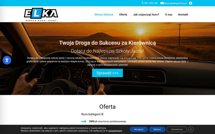 Snímek obrazovky elkagryfice.pl