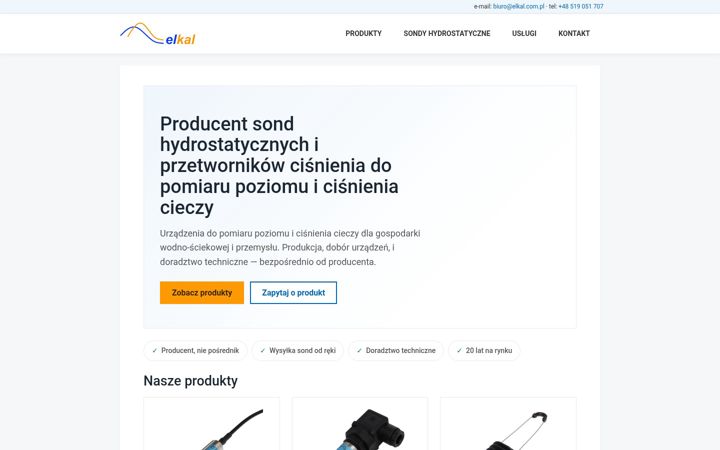 Snímek obrazovky elkal.com.pl