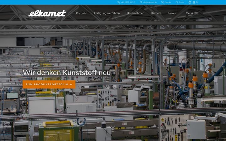 Screenshot of elkamet.com