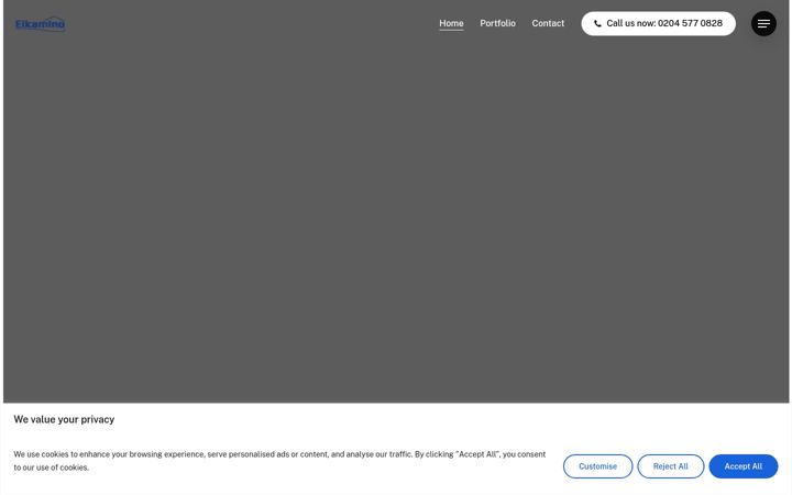 Screenshot of elkaminobrick.co.uk