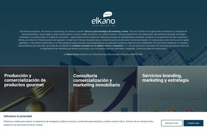 Screenshot of elkanogroup.com