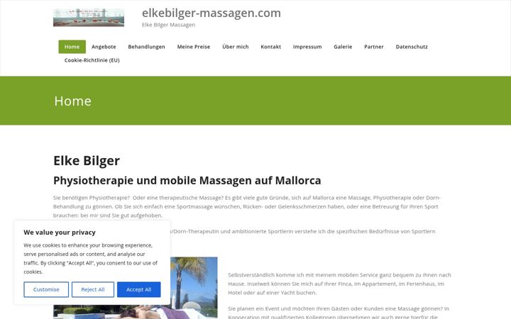 Screenshot of elkebilger-massagen.com