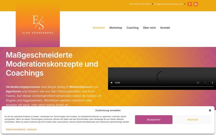 Screenshot of elkesuenkenberg.com