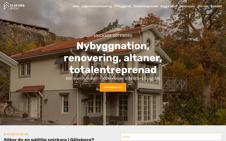 Screenshot of elkfors.se