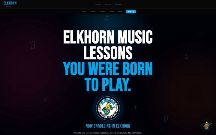 Screenshot of elkhornlessons.com