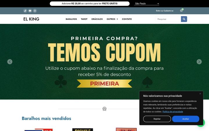 Екранна снимка на elking.com.br