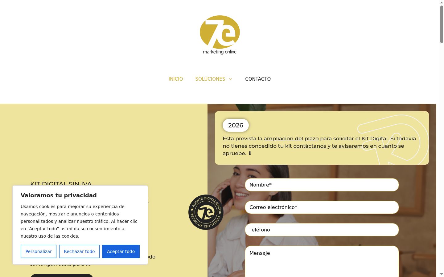 Screenshot van de toestemmingsbanner zoals getoond vóór enige interactie