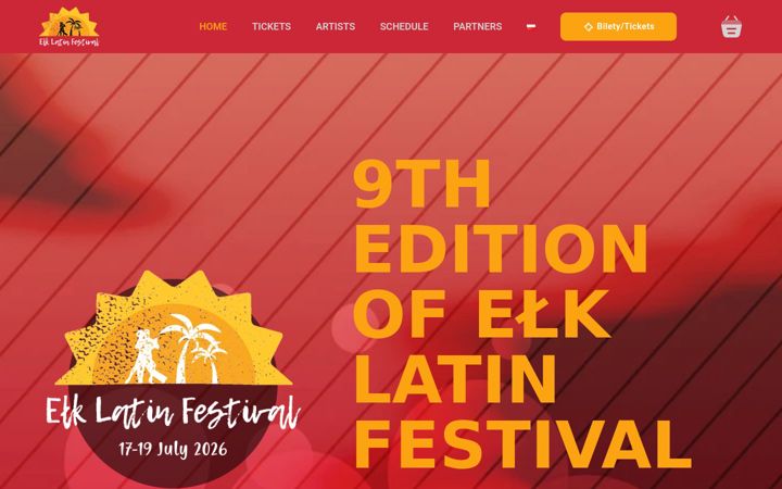 Snímek obrazovky elklatinfestival.pl