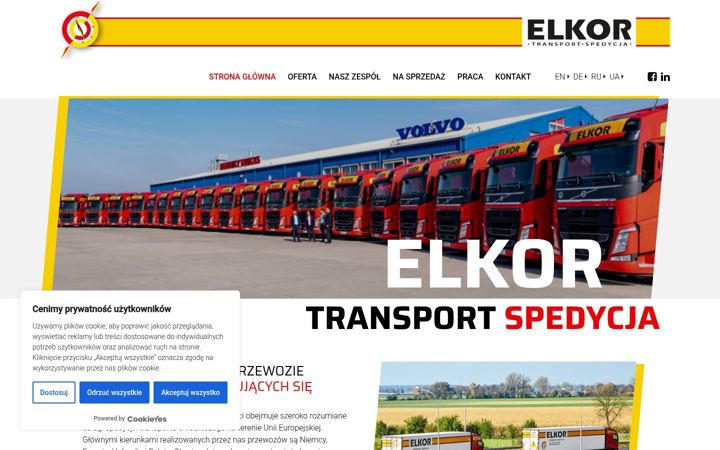 Snímek obrazovky elkor.net.pl
