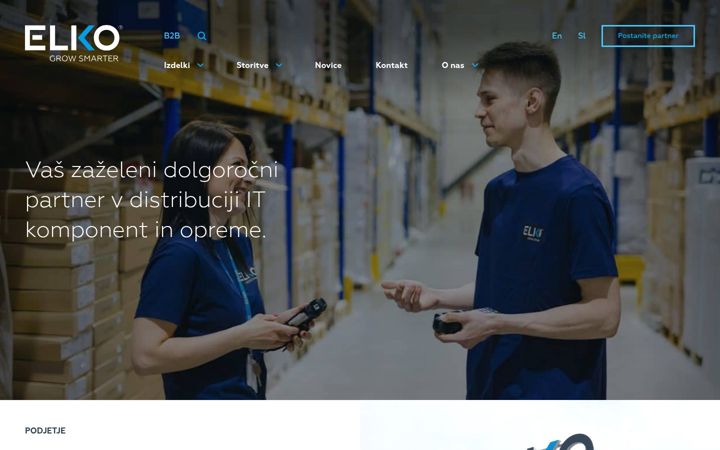 Zrzut ekranu elkotex.si