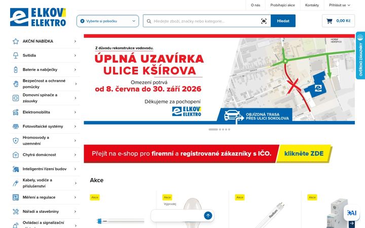 Screenshot von elkov.cz