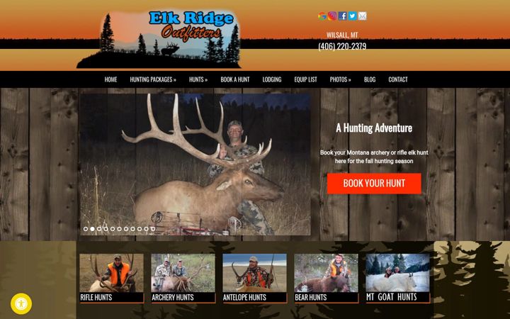 Screenshot of elkridgeoutfitters.com