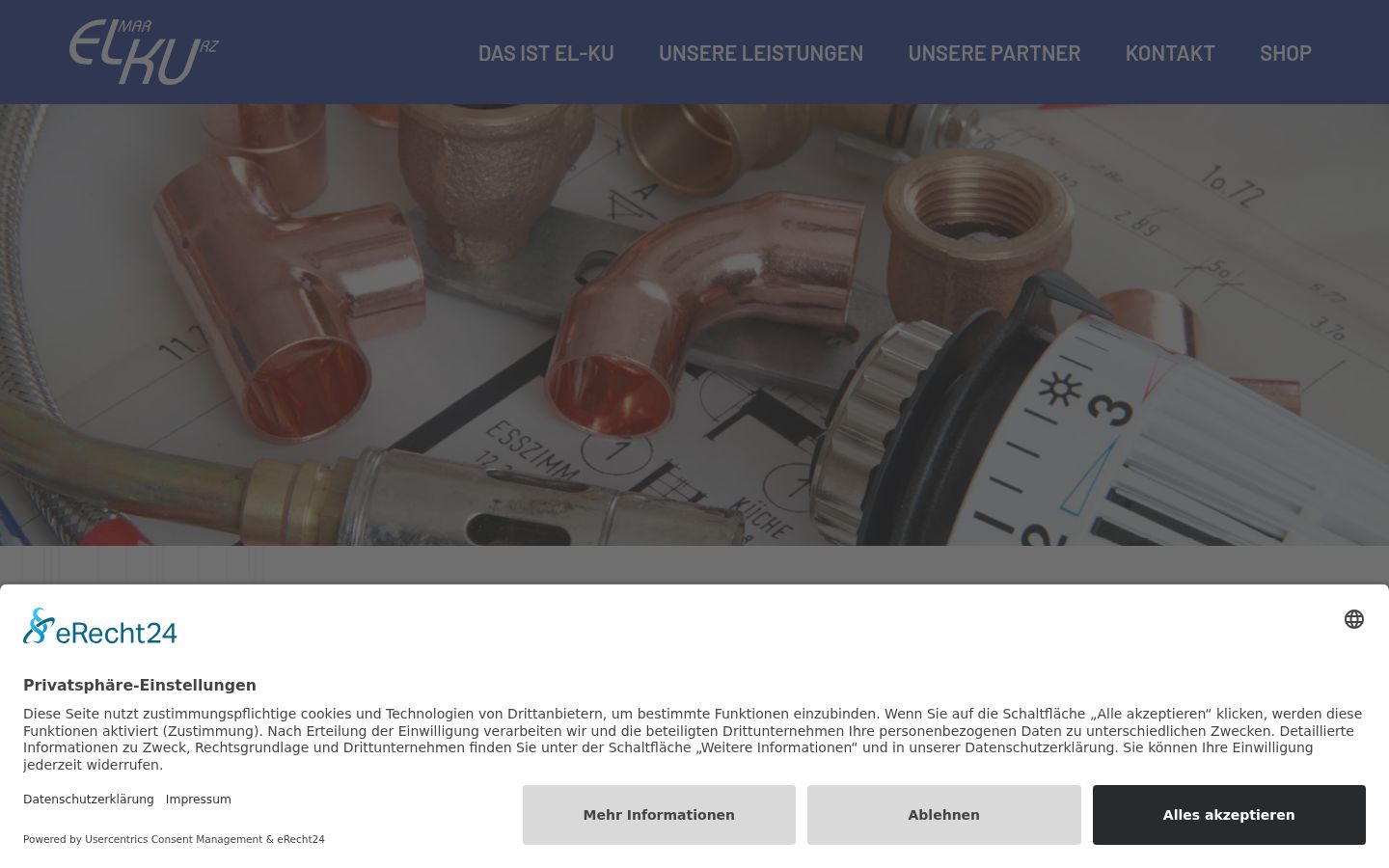 Screenshot des Einwilligungsbanners vor jeglicher Interaktion