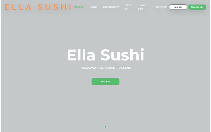 Screenshot van ella-sushi.dk