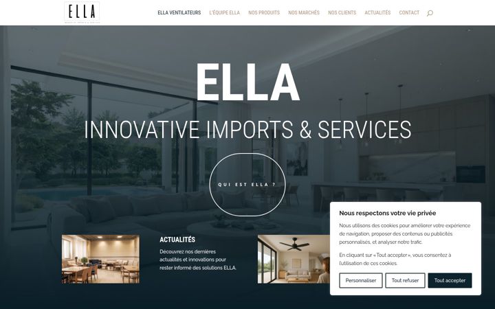 Screenshot of ella-ventilateurs.com