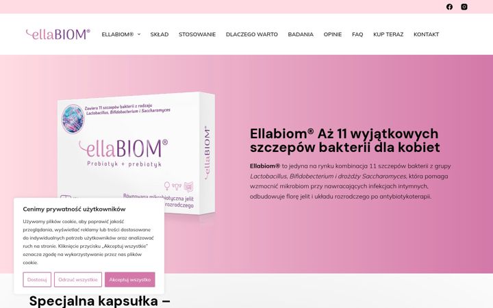 Snímek obrazovky ellabiom.pl