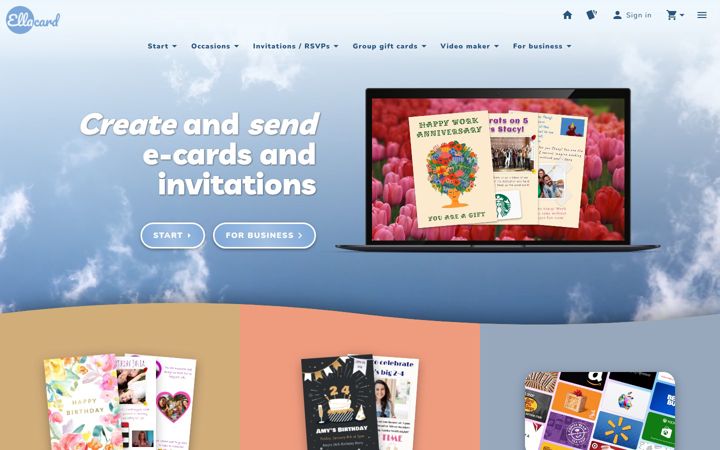 Screenshot of ellacard.com