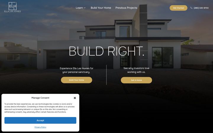 Screenshot of ellaleehomes.com