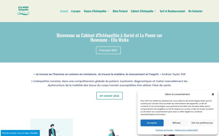 Screenshot ta' ellamsika-osteopathe.fr